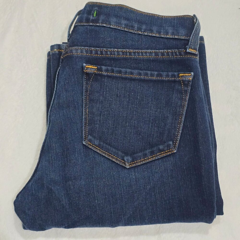 Anthropologie ✦ J Brand Flared Jeans ✦ Dark Indigo Tailored Mid‑Rise Soft Sz 25 - Picture 10 of 12